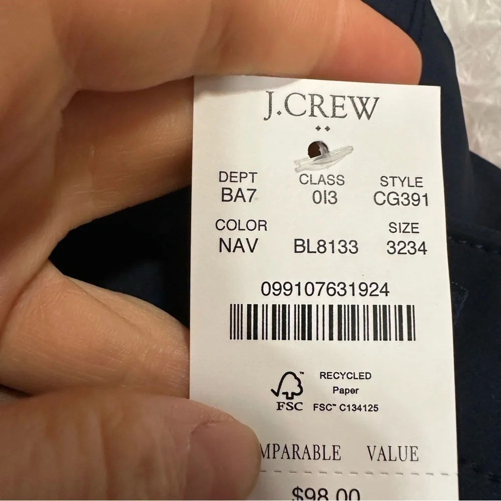 J crew Straight-fit tech chino pant